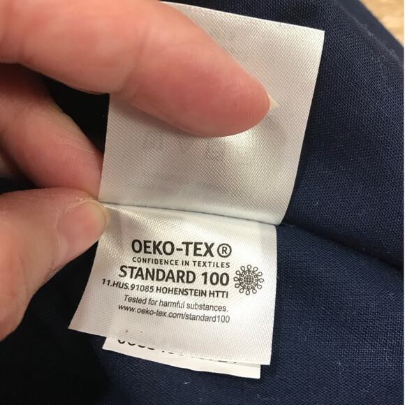 Van Heusen Flex Navy Collared Button-Down Long Sleeve Slim Fit Stretch Shirt XL - Picture 7 of 8